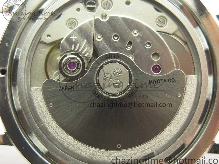 MIROTIME 1224 Fashionable Portofino IW458101 Diamond Bezel SS MK 1:1 Best Edition Blue Dial On Blue Leather Strap MIYOTA 7169